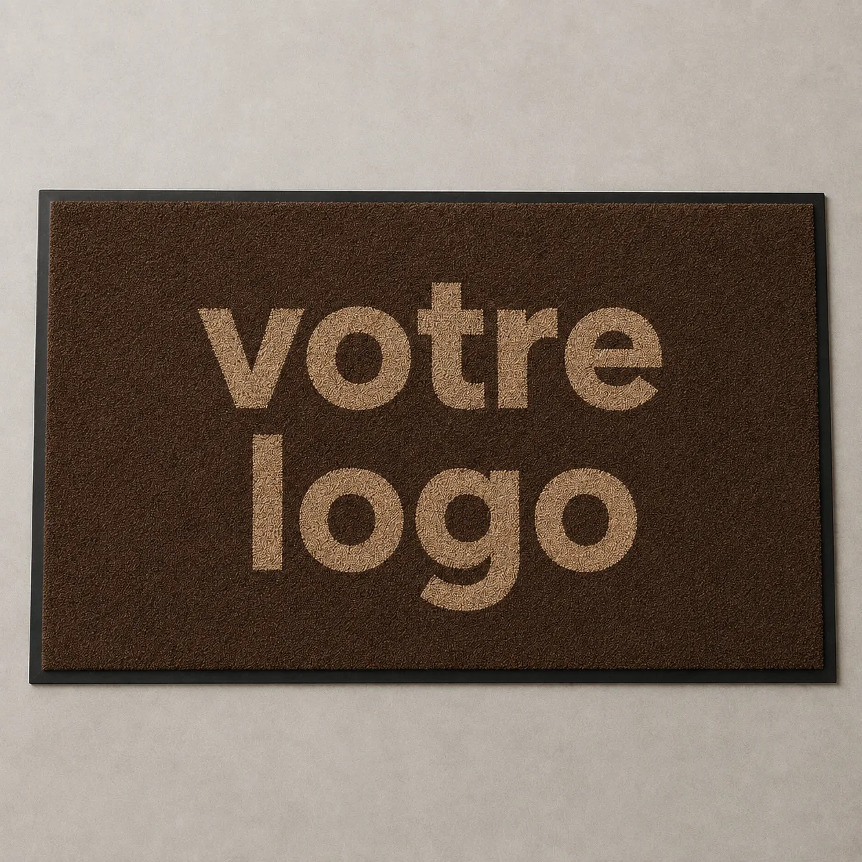 Tapis personnalisé à votre logo, coloris Brun