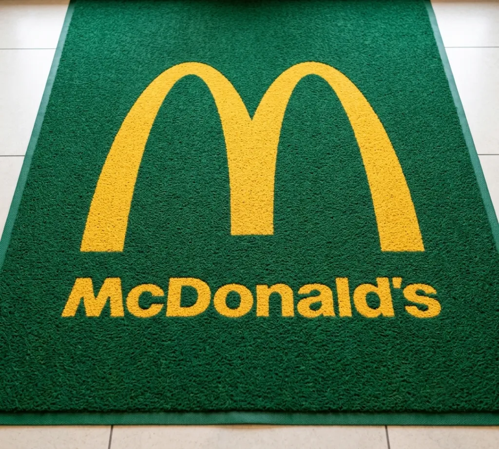 Exemple de tapis d'entrée personnalisé installé chez un professionnel